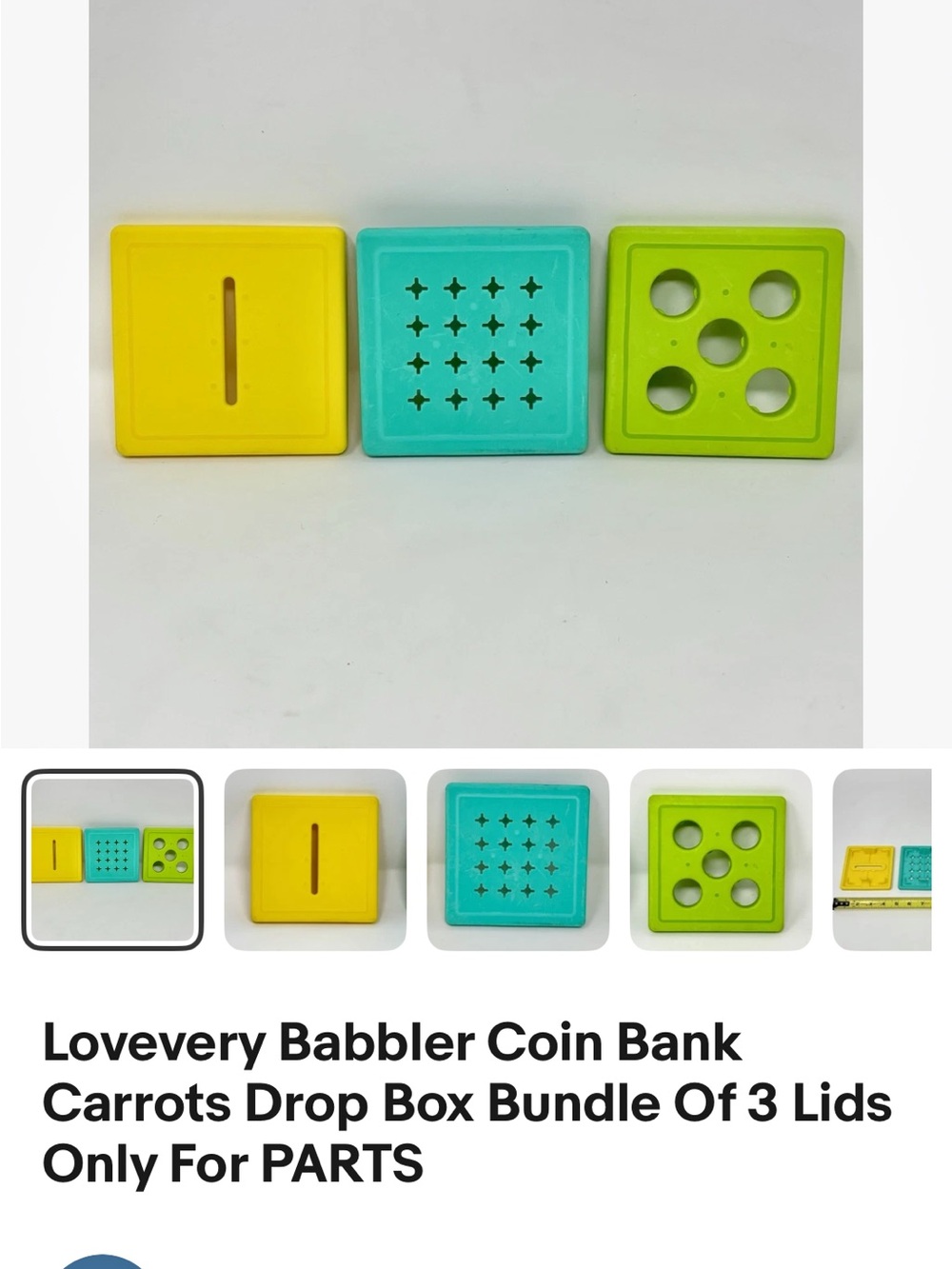 Lovevery Replacement Lid Set — Yellow, Teal & Lime Green Replacement
